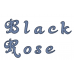 Black Rose Filled Embroidery Font Digitized Lower and Upper Case 1 2 3 inch Instant Download
